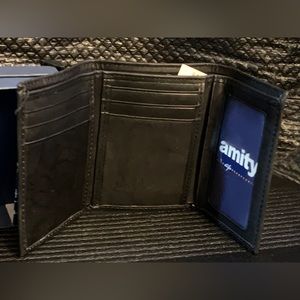 Black wallet trifold